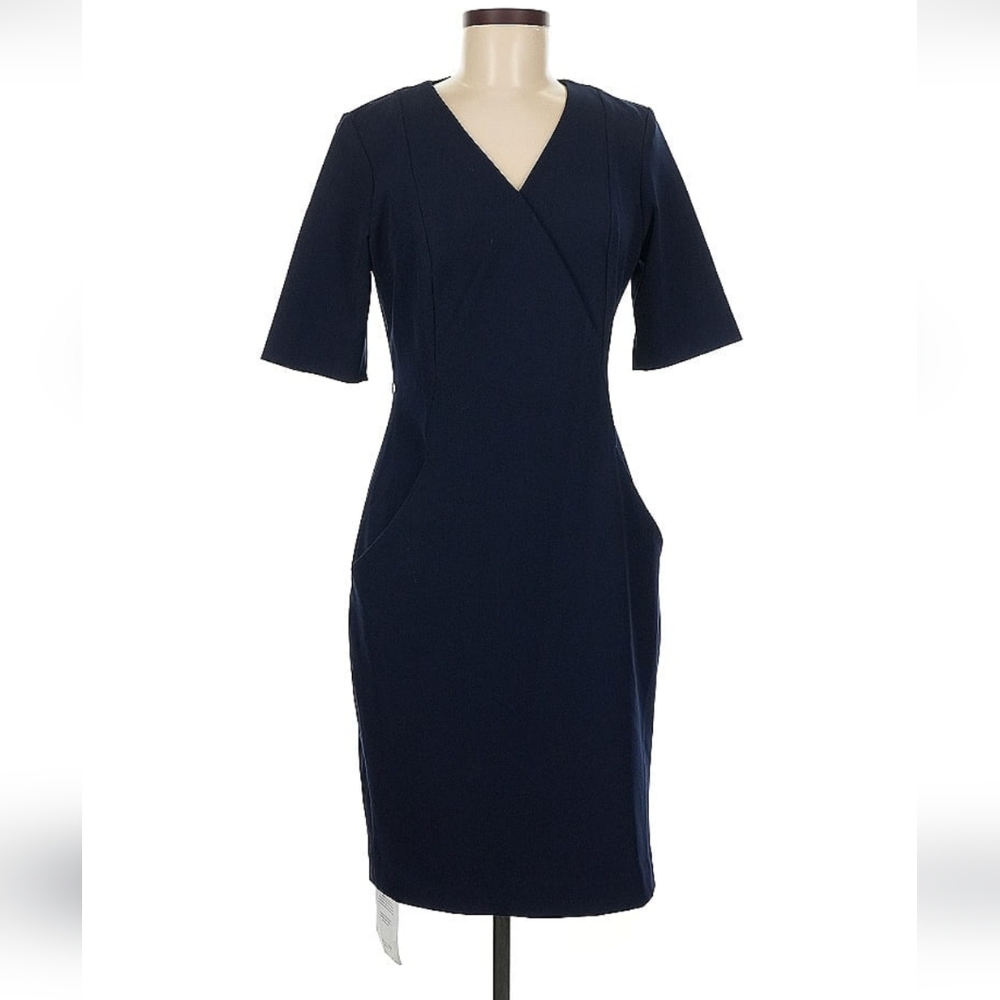 MM LaFleur Navy Sheath Dress